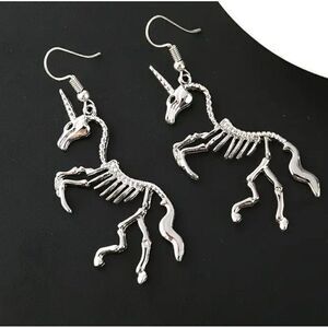New! Cool Unicorn Skeleton  Dangle Acrylic Earrings Jewelry 🦄